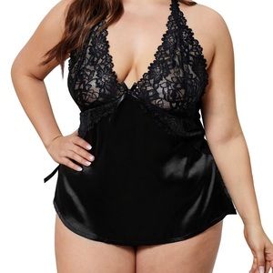 Satin Lace Set Plus Size